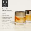 Irving Crystal Bronze-Rim Rocks Glasses ViskiÂ®