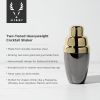 Deco Heavyweight Cocktail Shaker in Black & Gold ViskiÂ®