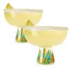 Viajar Wide Stemmed Recycled Margarita Glass Set by Twine Li
