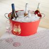 Big Red Galvanized Metal Tub by TwineÂ®