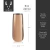 Copper Stemless Champagne Flutes by ViskiÂ®