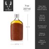 Admiral Parker Leather-Wrapped Glass Flask ViskiÂ®