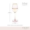 Rose Crystal White Wine Glass Set by TwineÂ®