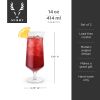 Angled Crystal Hurricane Glasses by ViskiÂ®