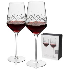 Admiral Cut Crystal Universal Wine Glasses Viski