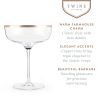 Copper Rim Crystal Coupe Set by TwineÂ®