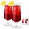 Angled Crystal Hurricane Glasses by ViskiÂ®