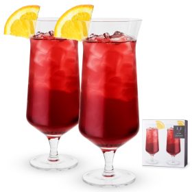 Angled Crystal Hurricane Glasses by ViskiÂ®