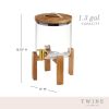 Modern Manor Wood & Glass Drink Dispenser by Twine LivingÂ®