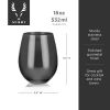 Gunmetal Stemless Wine Glasses by ViskiÂ®