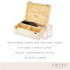 Celebrate Wood Champagne Box with Set of Flutes by TwineÂ®
