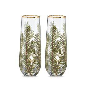 Woodland Stemless Champagne Flute Set by TwineÂ®