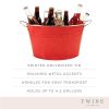Big Red Galvanized Metal Tub by TwineÂ®