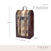 2 Bottle Old World Wooden Wine Box by TwineÂ®