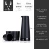 5-Piece Stoneware Sake Set in Black ViskiÂ®