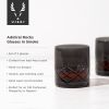 Admiral Cut Crystal Rocks Glasses in Smoke ViskiÂ®