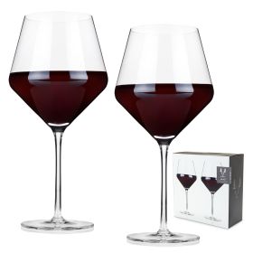 Raye Crystal Angled Burgundy Glasses ViskiÂ®