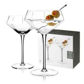 Seneca Crystal Diamond Martini Glasses ViskiÂ®
