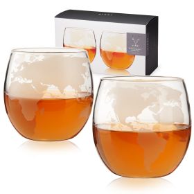 Globe Whiskey Tumblers by ViskiÂ®