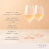 Rose Crystal White Wine Glass Set by TwineÂ®