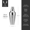 Irving Faceted Cocktail Shaker in Silver ViskiÂ®