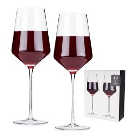 Raye Crystal Angled Bordeaux Glasses ViskiÂ®