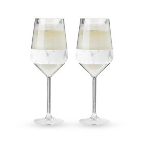 Wine FREEZE Stemmed in Marble (set of 2)  by HOSTÂ®