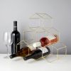 Belmont Geo 6-Bottle Counter Top Wine Rack in Gold ViskiÂ®
