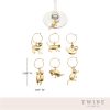 Gold Cat Wine Charms by TwineÂ®