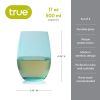 Color Stemless Wine Glass set of 4 by True