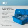 2 inch Ice Cube Tray with Lid in Blue Marble by HOSTÂ®