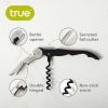 Truetapâ„¢ Soft Touch Black Double Hinged Corkscrew by True