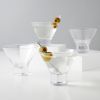 Raye Heavy Base Crystal Stemless Martini Glasses ViskiÂ®