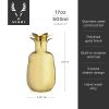 Pacific Pineapple Shaker in Gold by Viski