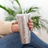 Glam Silver Double Walled Glitter Tumbler BlushÂ®