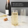 Seneca Crystal Faceted Stemless Flute Glasses ViskiÂ®