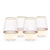 Rose 18 oz. Crystal Stemless Wine Glass Set of 4 by TwineÃ‚Â®