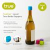 TrueCapâ„¢ Set of 4 Jewel Tone Bottle Stoppers by True
