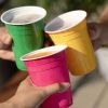 16 oz Bright Color Plastic Cups, Set of 24 by True