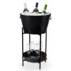 Black Beverage Tub with Stand & Tray by Twine LivingÂ®