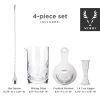 4-Piece Stainless Steel Mixologist Barware Set by ViskiÂ®