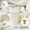 Annetteâ„¢ Knit Ceramic Tea Mug & Infuser by Pinky UpÂ®