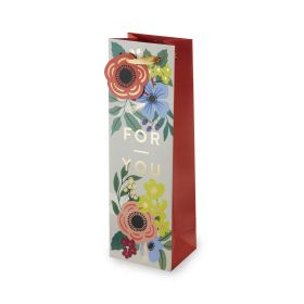 For You Botanical Single Bottle Wine Bag by Cakewalkâ„¢