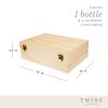 Celebrate Wood Champagne Box with Set of Flutes by TwineÂ®