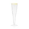 Plastic Gold-Rimmed Champagne Flutes by True