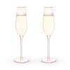 Rose Crystal Champagne Flute Set by TwineÂ®