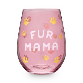 Fur Mama 20 oz Stemless Wine Glass BlushÂ®