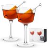 Angled Crystal Nick & Nora Glasses by ViskiÂ®