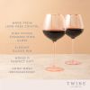 Rose Crystal Red Wine Glass Set by TwineÂ®