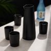 5-Piece Stoneware Sake Set in Black ViskiÂ®